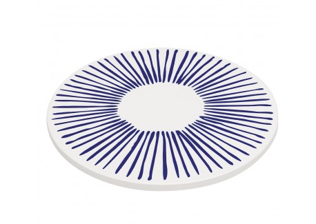 Nordic Sous Plat Rond en Céramique Lines 20 cm