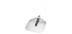 Geperforeerde Pizzaschep met Inklapbare Handgreep 63x32 cm