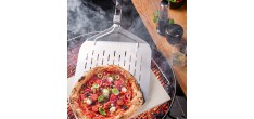 Geperforeerde Pizzaschep met Inklapbare Handgreep 63x32 cm