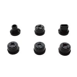 OS0152_N Set 6 Douilles à Pâtes Noires pour Extracteur de Jus Horizont