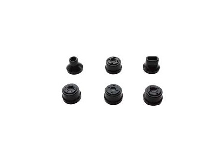 OS0152_N Set 6 Douilles à Pâtes Noires pour Extracteur de Jus Horizont