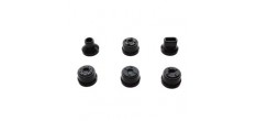 OS0152_N Set 6 Douilles à Pâtes Noires pour Extracteur de Jus Horizont