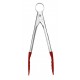 Piccolo Mini Pince de Cuisine Universelle Silicone Rouge et Inox 18 cm
