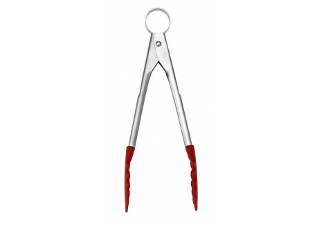 Piccolo Mini Pince de Cuisine Universelle Silicone Rouge et Inox 18 cm