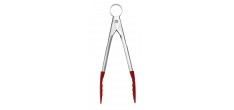 Piccolo Mini Pince de Cuisine Universelle Silicone Rouge et Inox 18 cm