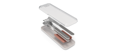 Slim Box Trio Couverts à Emporter Rose Moka