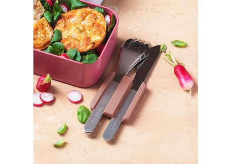 Slim Box Bestek Moka Roze 3 stk