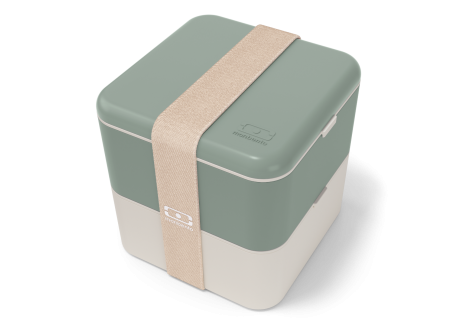 Square Bento LunchBox Vert Natural Made in France 1,7 L