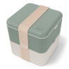Zie dia Square Bento LunchBox Natural Groen Made in France 1,7 L