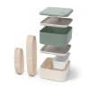 Voir la slide Square Bento LunchBox Vert Natural Made in France 1,7 L