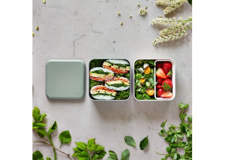 Square Bento LunchBox Vert Natural Made in France 1,7 L