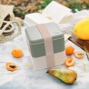 Zie dia Square Bento LunchBox Natural Groen Made in France 1,7 L