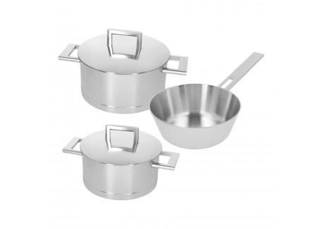 John Pawson 7 Primeur Kookgereiset Steelpannen RVS 3 stks