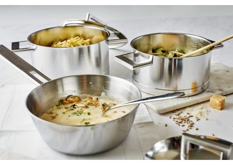 John Pawson 7 Primeur Batterie de Cuisine Casseroles Inox 3 pcs 