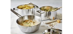 John Pawson 7 Primeur Batterie de Cuisine Casseroles Inox 3 pcs 