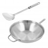 Zie dia Apollo Wokpan RVS 32 cm + Wokspatel