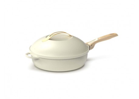 Fabuleuse Poêle Anti-Adhésive 8 en 1 28 cm Blanc Meringue 4,5L