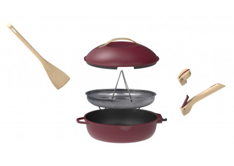 Fabuleuse Koekenpan met Antiaanbaklaag 28 cm Bordeaux Rubis 4,5L