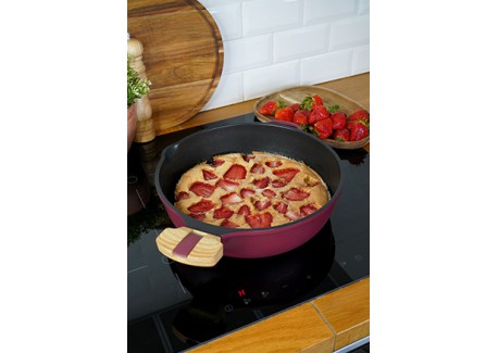 Fabuleuse Poêle Anti-Adhésive 8 en1 28 cm Bordeaux Rubis 4,5L