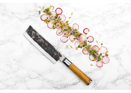 Olive Couteau Couperet Nakiri 17,5 cm