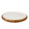 Zie dia Draaibare Serveerplank Mangohout en Wit Hars 35 cm