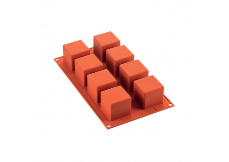 Siliconen Bakvorm 8 Cilinders 5 cm