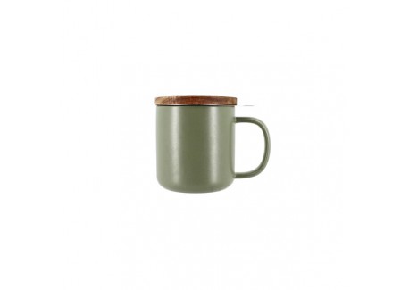 Tasse à Thé avec Infuseur 0,30 L Vert de Gris