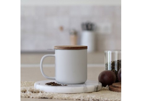 Tasse à Thé avec Infuseur 0,30 L Gris Perle