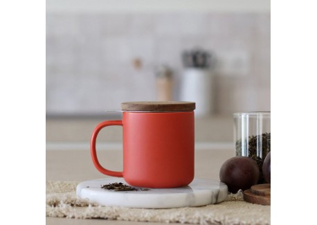 Tasse à Thé avec Infuseur 0,30 L Orange Paprika