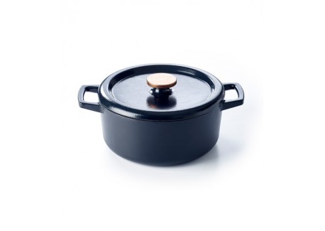 Nori Ronde Gietijzeren Braadpan 5 L Zwart (26 cm)
