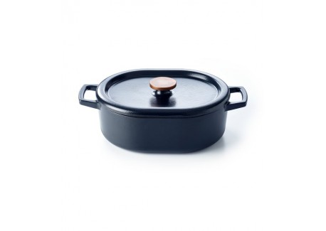 Nori Braadpan Gietijzer Ovaal 5,5 L Zwart (31 cm)