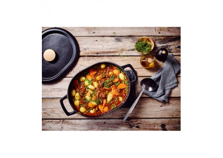 Nori Cocotte Fonte Ovale 5,5 L Noir (31 cm)