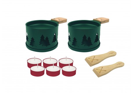 Lumi Raclette à la Bougie Duo Coffret Sapin 