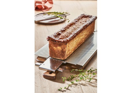 Moule à Pâté en Croûte Inox Perforé et Démontable 35x7 cm