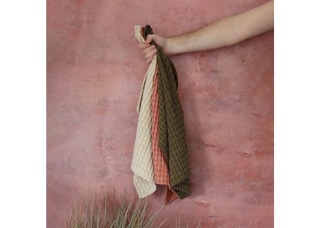 Origin Torchon Nid d'Abeille Beige Sable 40x60 cm