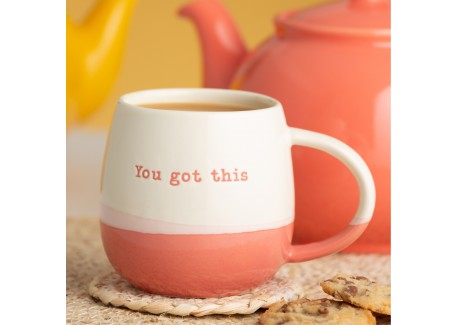 Koffiebeker Roze 'You Got This' 340 ml