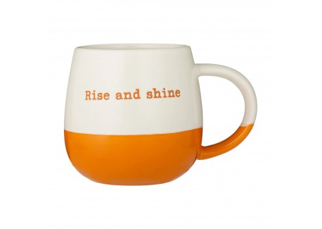 Koffiebeker Oranje 'Rise and Shine' 340 ml