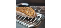 Japans Serveerbord met RVS Rooster 21,5x15 cm