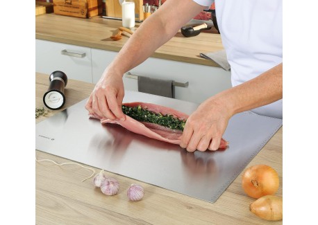Kneedplank van Geborsteld RVS Geborsteld RVS 50x40 cm