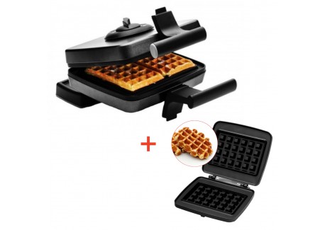 Wafelijzer WA 102A Zwart LSDC Pakket Belgische Wafels