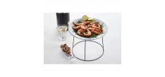 Support pour Plateau de Fruits de Mer Noir Mat 25x21x20 cm
