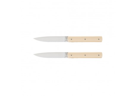 9.47 Coffret Couteaux de Table Ivoire 2 pcs