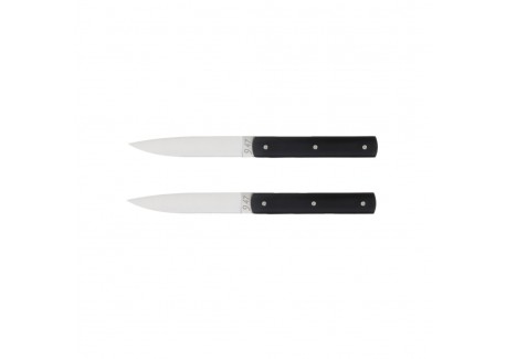 9.47 Coffret Couteaux de Table Noir 2 pcs