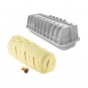 Zie dia 3D Siliconen Bakvorm Snowy Kerstlog