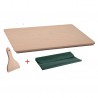 Zie dia Houten kneedplank met schraper en Hoes 75x50 cm