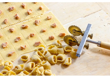 Verstelbare Pastasnijder met Dubbele Wielen 20,5 cm