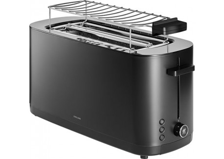 Enfinigy Black Toaster Grille-Pain Noir avec Chauffe-Viennoiseries 