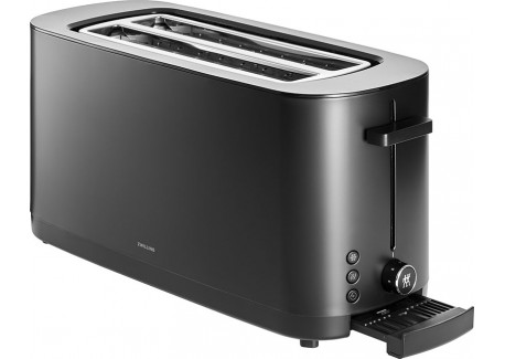 Enfinigy Black Toaster Grille-Pain Noir avec Chauffe-Viennoiseries 