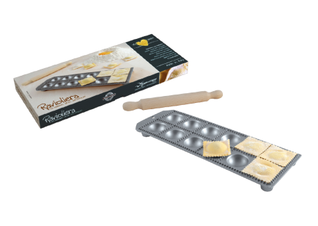 Moule Ravioli 12 pcs avec Rouleau 5,2x5,2 cm