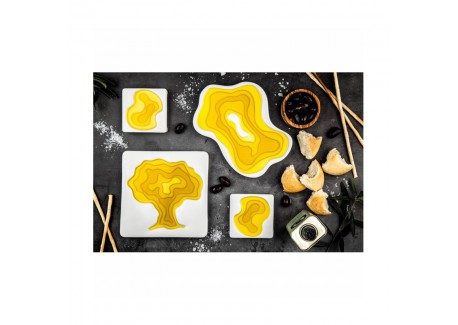 Coupelles à Huile d'Olive en Céramique 9 X 9 cm 20 ml 2 Pcs
